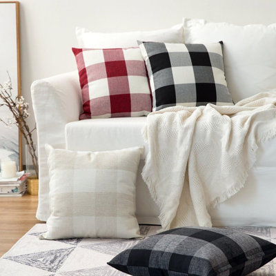  Set of 2 Throw Pillow Covers Only- 18"x18" Decorative Throw Pillow Covers