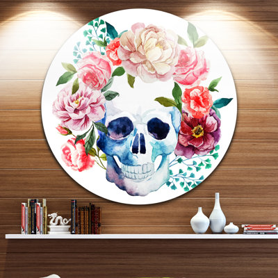 «Skull Bouquet», impression d'art graphique contemporain
