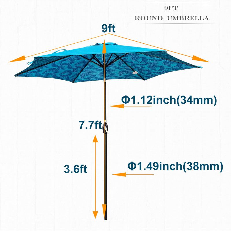Parasol de patio 9 pi 9 pi