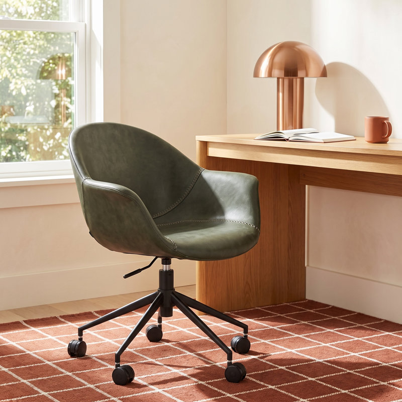 Kealey Task Chair, Green Faux Leather