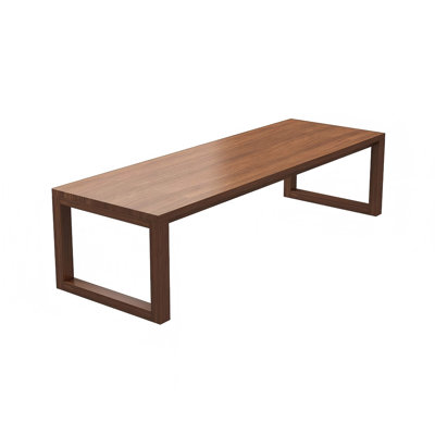 110.24"Nordic minimalist brown rectangular solid wood conference table