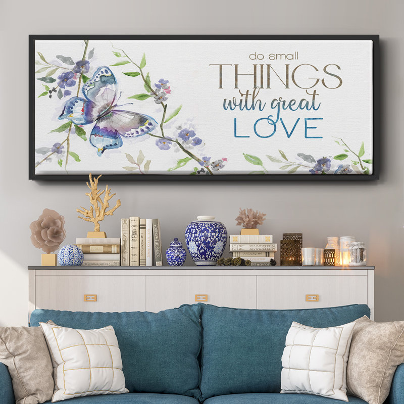 Petites choses, grand amour - toile encadrée, H 24 po x l 60 po