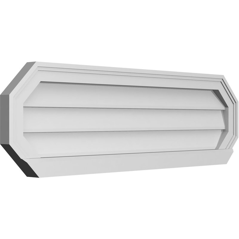 Évent horizontal gondole allongé en surface octogonal Signature, H 12 po x l 40 po x P 2 po