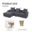 Canapé modulaire convertible convertible en microfibre-459452610