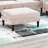 Contemporary 5 Sectional, Blush Pink With , Fabric Cushions & Chairs, Suede-Like Cover-1051487425