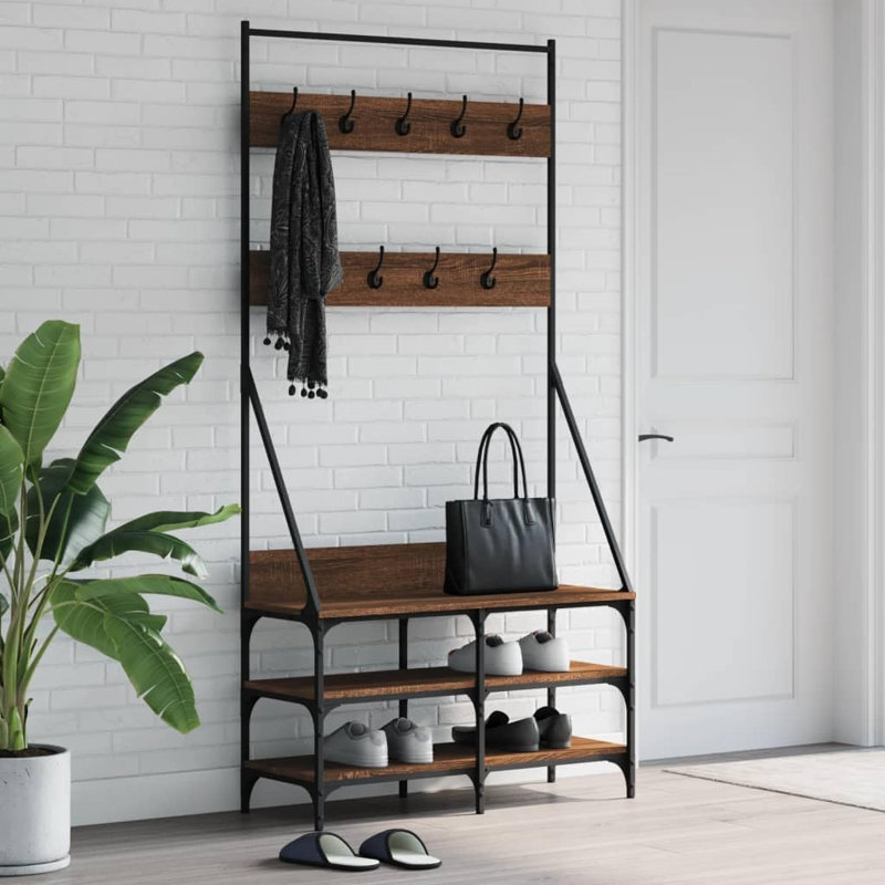 Annelene Hall Tree 90cm Wide, Brown/Black