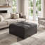 Repose-pieds de rangement pour table basse moderne en cuir végétalien l 35 po Avalon avec 4 plateaux rabattables Avalon-1495768767-1585530778