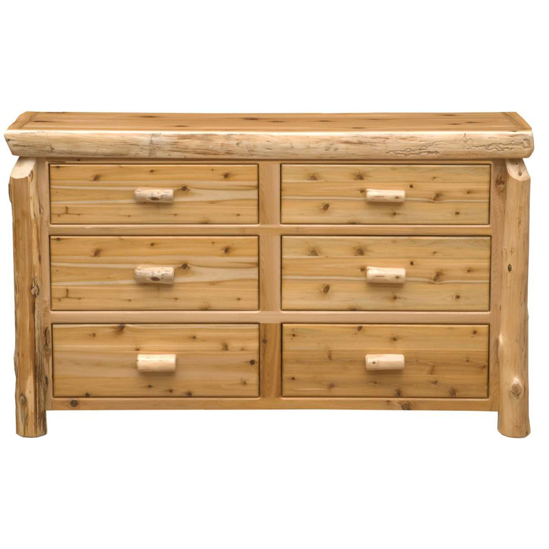 Commode 6 tiroirs Fireside Lodge Cedar, Traditionnel