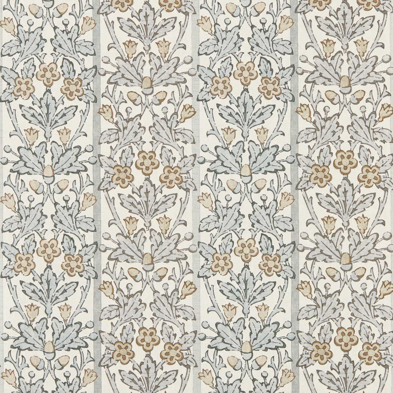 Oak & Blossom, Mineral Blue/Linen