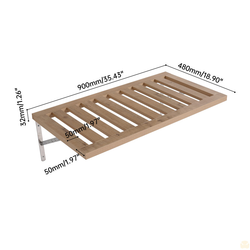 Tablettes de rangement murales de salle de bain avec 2 supports de fixation