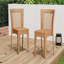 Ensemble de 2 chaises empilables FARLEY, brun clair