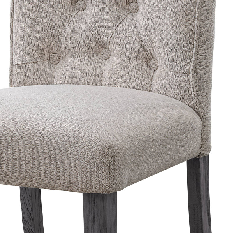 Ensemble de 2 chaises d'appoint en lin Yabeina