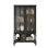 Black Solid wood Rectangular Console Table