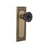 Mission Plate with Crystal Black Door Knob-1950266628