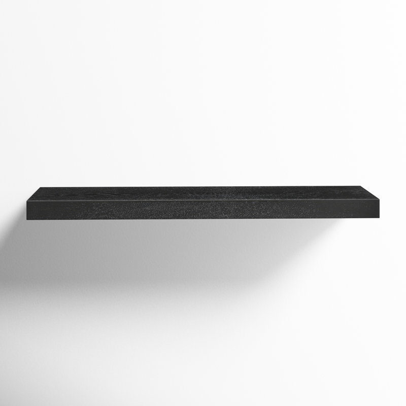 Tablette flottante en bois manufacturé Sherice, Noir, H 1,97 po x l 36,23 po x P 10,24 po