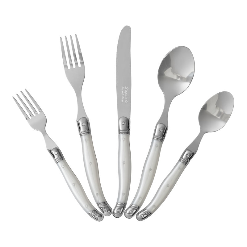 Ensemble de couverts 20 pièces French Home Laguiole French Home, Blanc perle