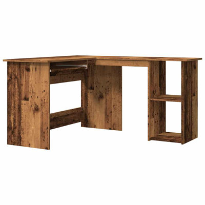 Corliss Corner Desk Computer Desk Study L-shaped Desk Table Engineered Wood