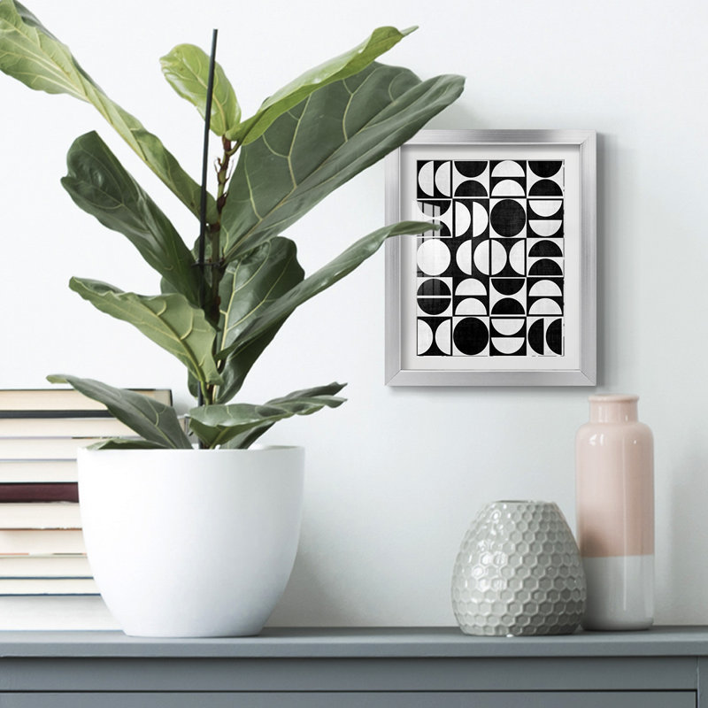 Modern Semis -Framed Print, 25.5" H x 17.5" W, Silver