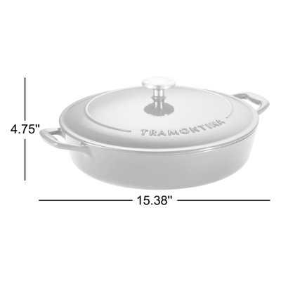 Remise de 4 pintes Braisière gastronomique ronde en fonte émaillée avec couvercle