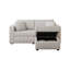 Canapé modulaire moelleux pour 2 personnes avec levage hydraulique 75,6 po gris clair clair