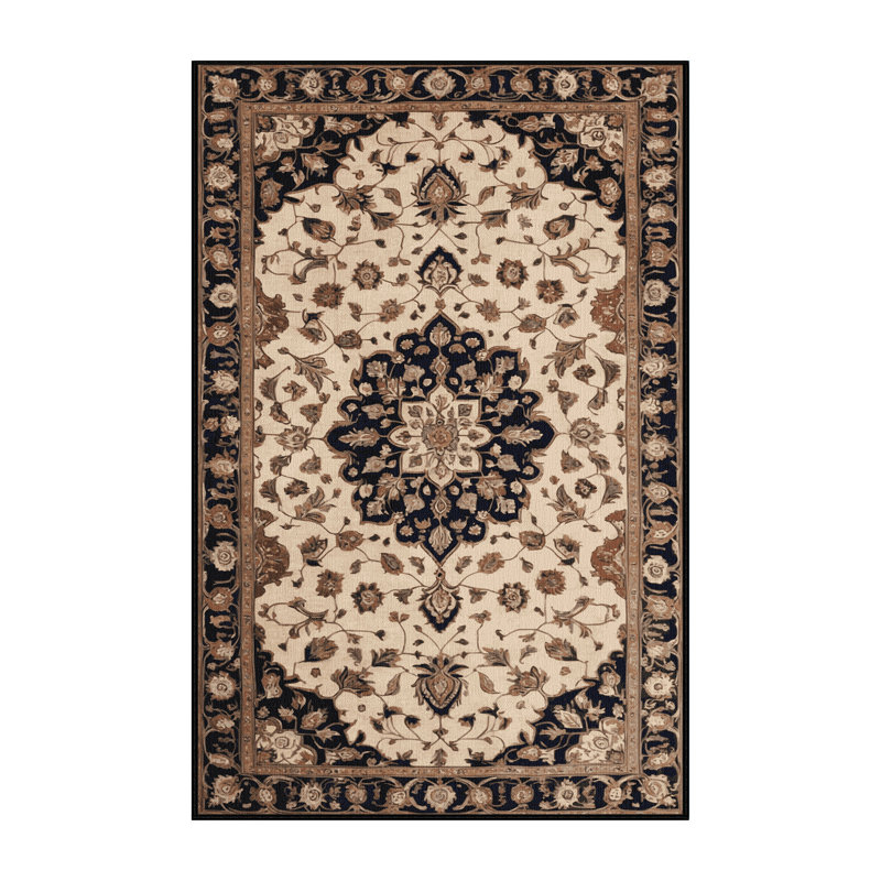 Tapis brun lavable à la machine, Rectangulaire 8 pi x 10 pi