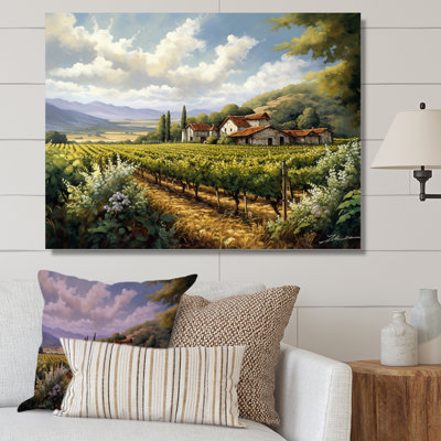 Vineyard Charm Landscape I - Vineyard Wall Art