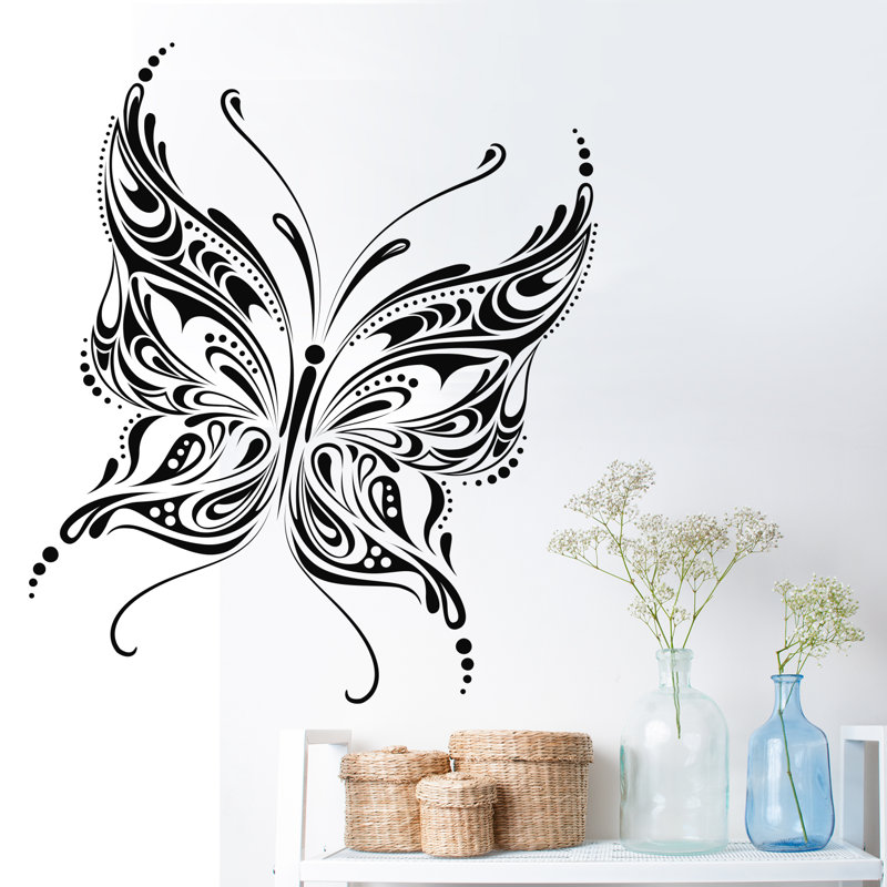 Adhésif décoratif papillon, Noir