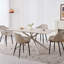 Set Of 4 Chairs - Modern Dining Chair - Vertical Bar Hollow Back Chair - Metal Legs-239463225