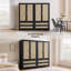 Armoire 70 po H 70,86 po en rotin d'inspiration bohémienne-1981845717
