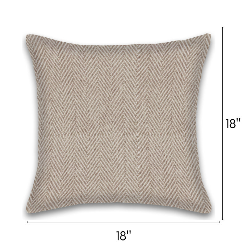 Herringbone Cotton Throw Pillow, null