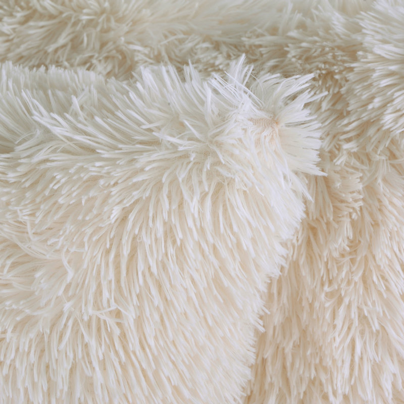 Knitted Blanket, 127cm W x 152.4cm L, Ivory