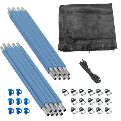 Machrus Trampoline Safety Enclosure with Net, Poles and Foam Sleeves - Trampoline not Included