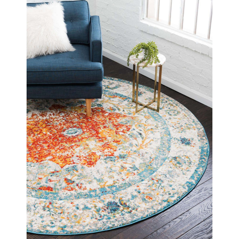 Tapis transitionnel Murawski couleur chameau, Rond 3 pi 3 po