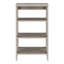 Armoire en lin gris moderne pour le rangement de la cuisine - 4 tablettes et 1 porte, article d'assemblage simple en couleur à construire