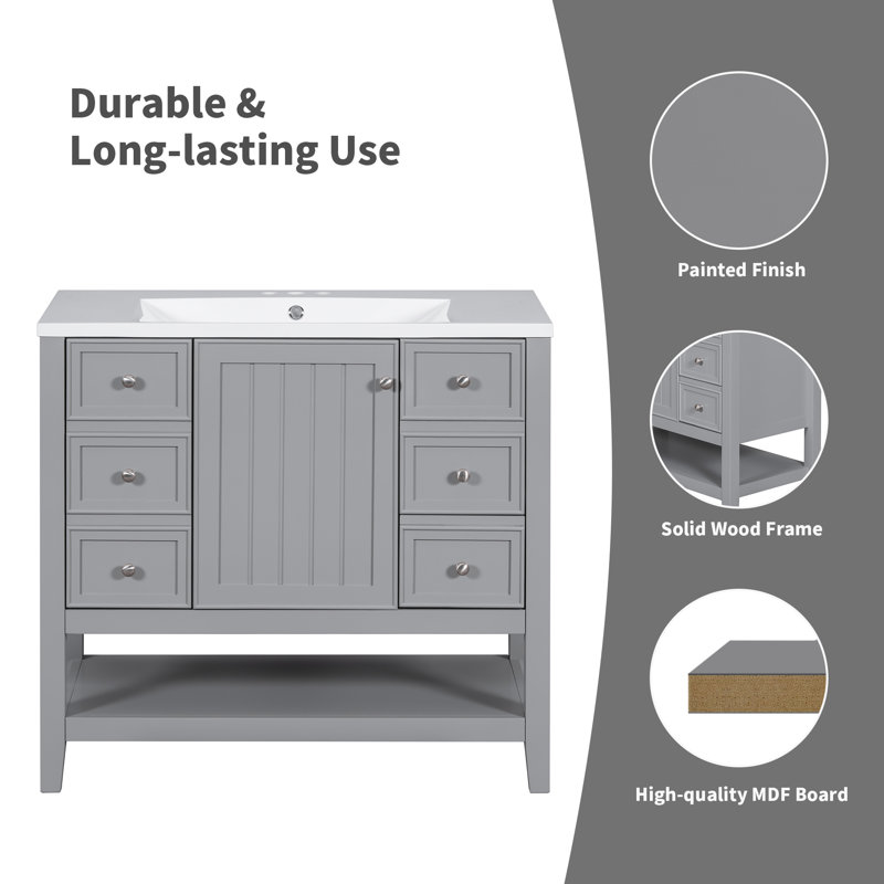 36'' Single Bathroom Vanity Base Only