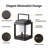 7.4" Integrated Dimmable LED Solar Outdoor Lantern - IP44 Waterproof Battery Powered Lamp for Patio Camping-91990677