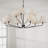 46" W x 22.5" H 9-Light Angular Two-Tier Chandelier with Tapered Fabric Shades-107243923