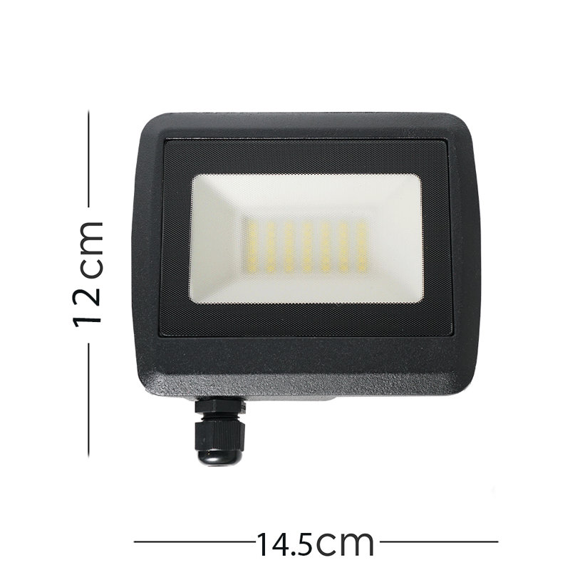 Adetoun Black 12cm H Integrated LED Outdoor Flush Mount