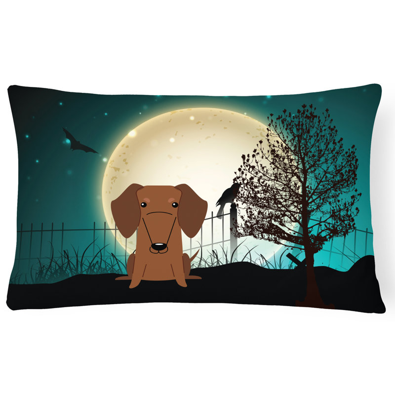 Coussin lombaire intérieur / extérieur Halloween, Rouge / Brun