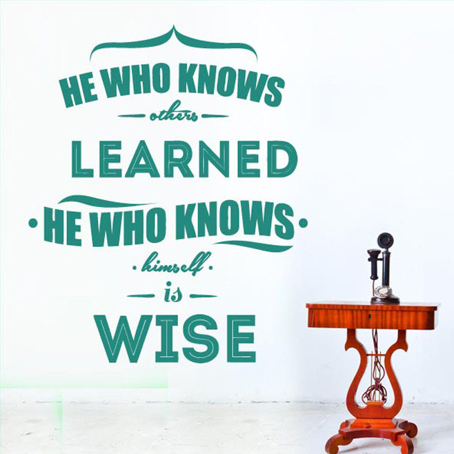 He Who Knows Others Learned Wall Sticker