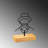 Stylish Decorative Object, 21 x 8 x 17 cm (8.3 x 3.1 x 6.7 in), 100% Metal & Wood | Durable 1.5 mm Metal Thickness, Base Made from Solid Wood | Elegant Black & Natural Finish, Perfect for Home Décor