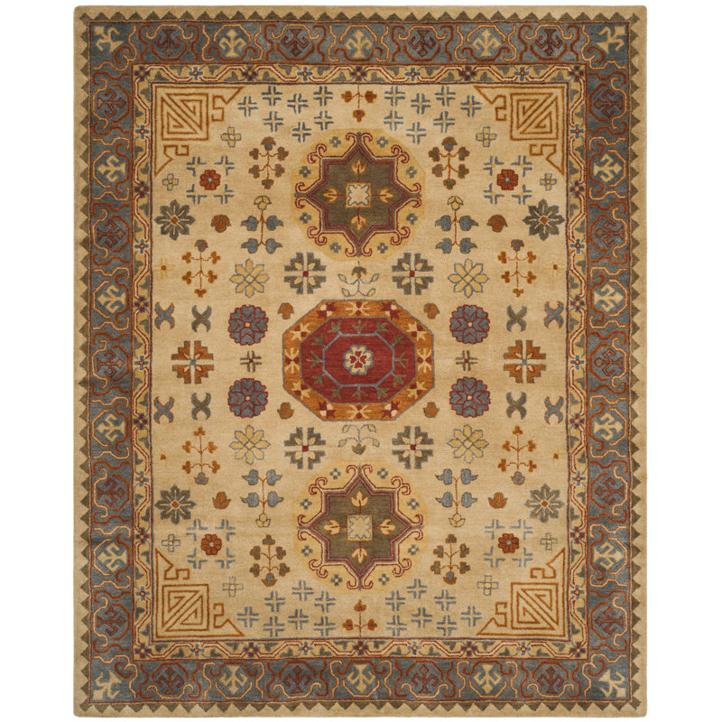 Tapis beige / brun en laine touffeté à la main Cranmore, Rectangle 9 pi x 12 pi