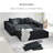 132'' L Modular Upholstered Sectional Sofa-1931360276