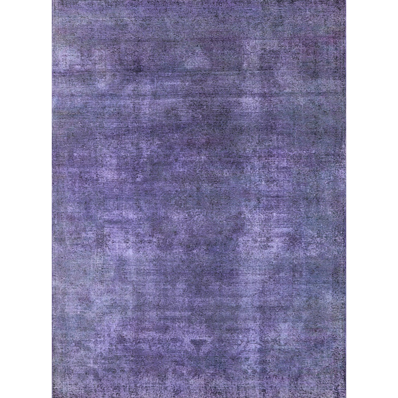 Tapis mauve à motif abstrait Rochus, Rond 4 pi