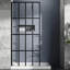 Panneau de douche encadré noir l 34 po x H 72 po