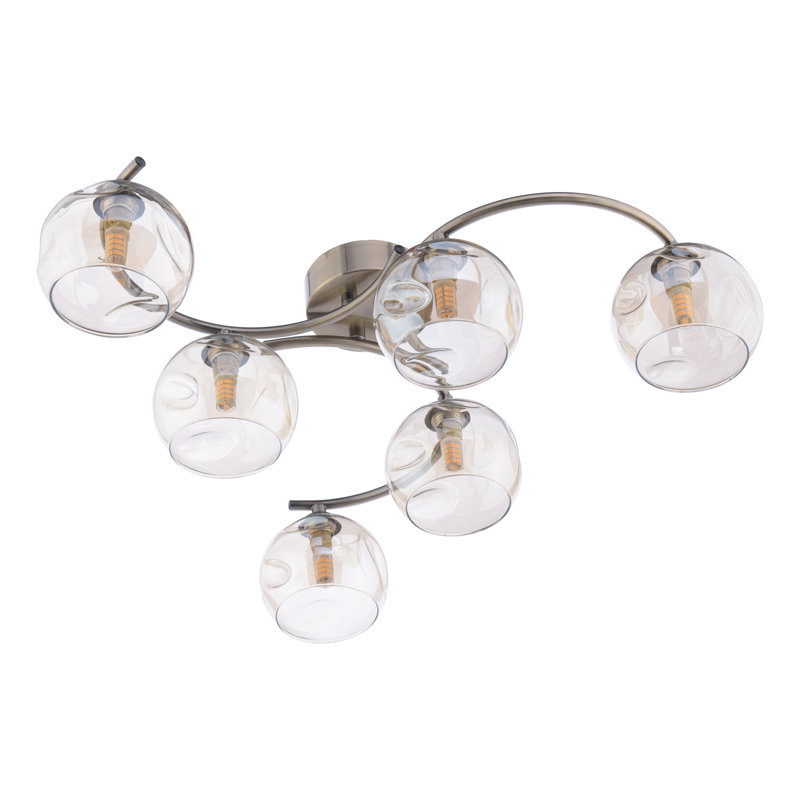 Flush Mount, Antique Brass, 16" H x 61" W x 61" D