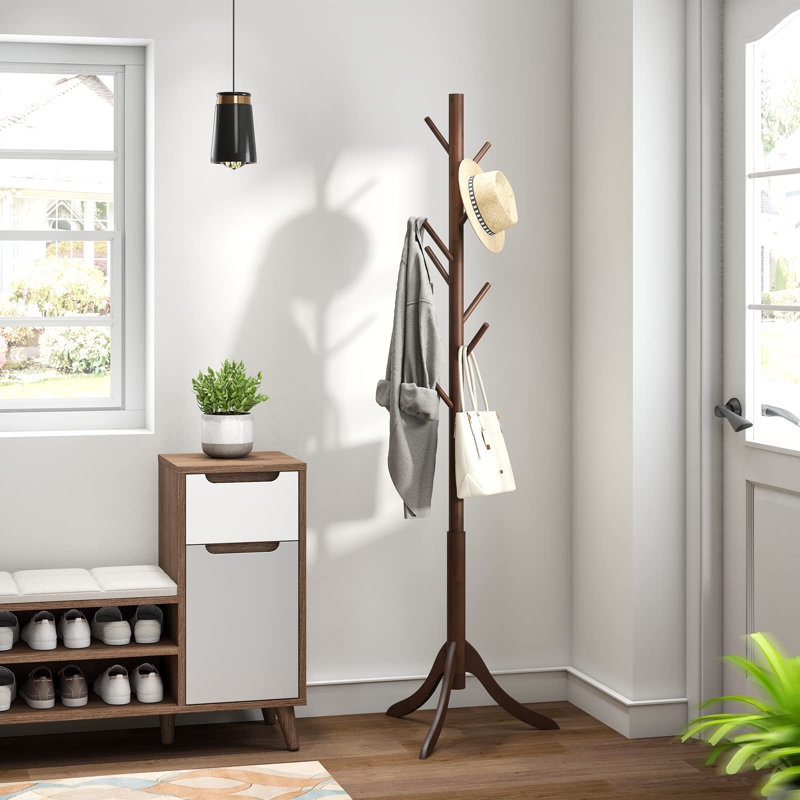 Anthi Bamboo / Rattan Freestanding Coat Rack