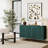 Modern Green Lacquered 4 Door Wooden Cabinet Sideboard Buffet Server Cabinet Storage Cabinet
