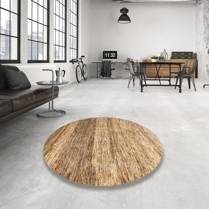 Tapis abstrait 100% lavable à la machine 4215, Rond 6 pi