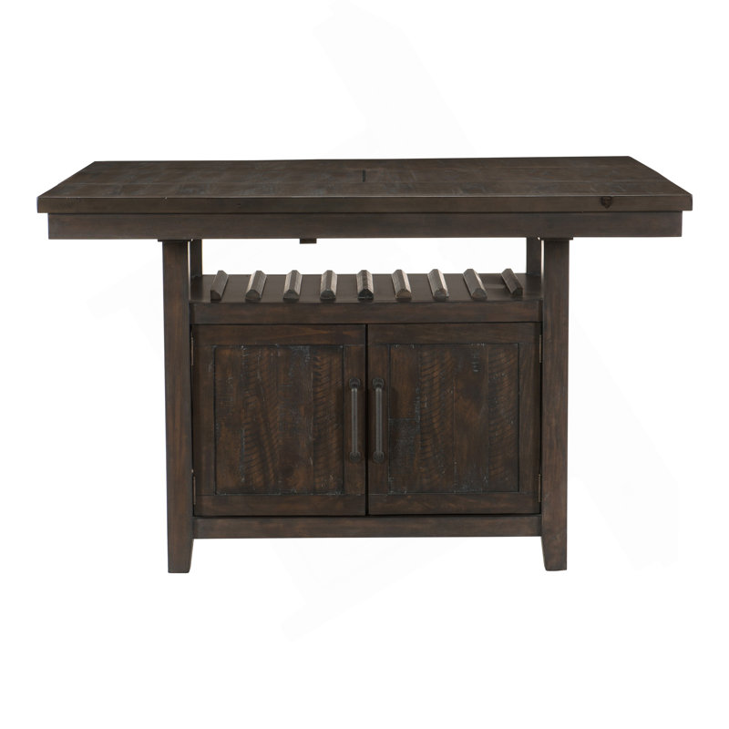 Table de salle à manger à hauteur de comptoir rectangulaire 1Pc avec armoire de rangement
